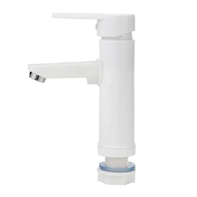 Grifo de agua blanco para lavabo y baño