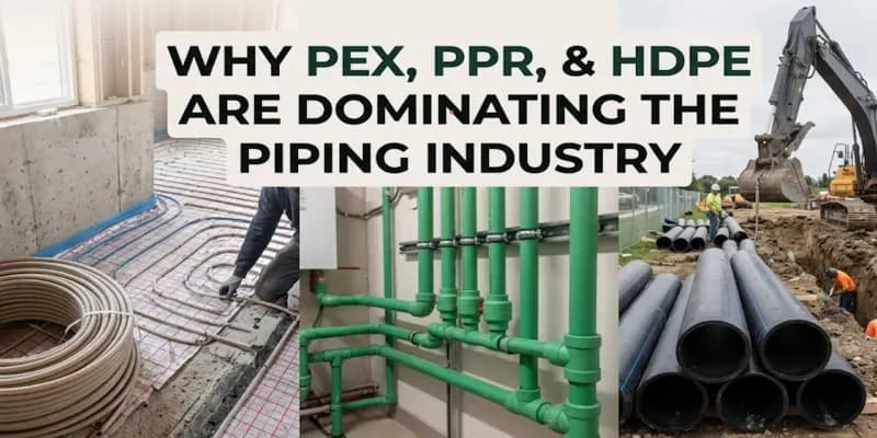Por qué PEX, PPR y HDPE dominan la industria de la tuberías.