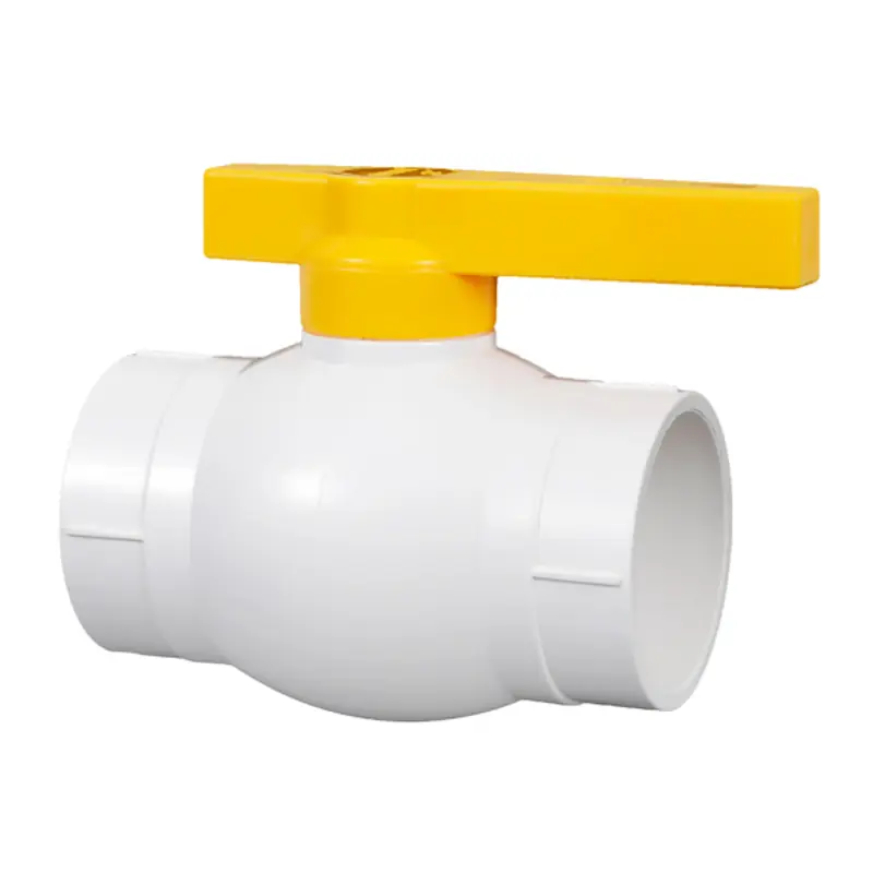 Easy Installation and Maintenance uPVC Ball Valve with Yellow Handle