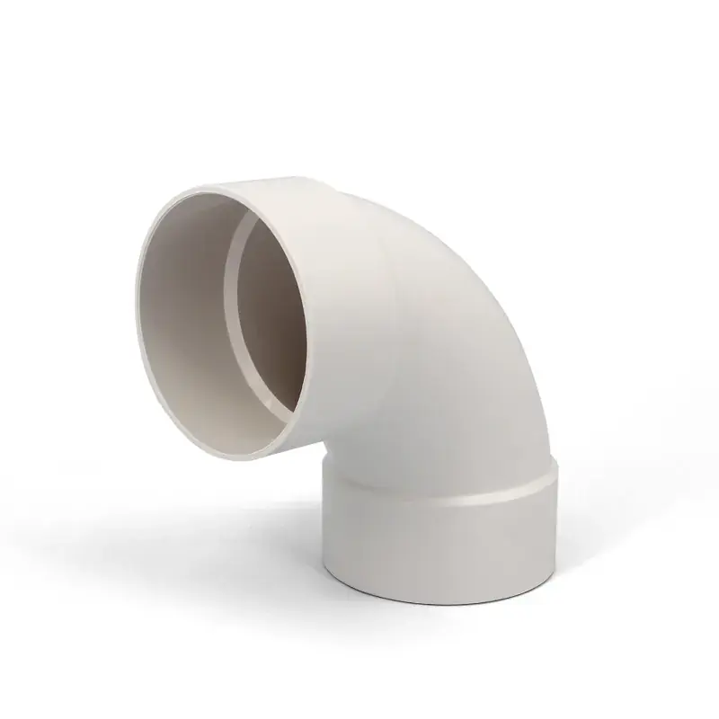 Plastic 90 Degree Bend Pipe Fitting with Tight Seal