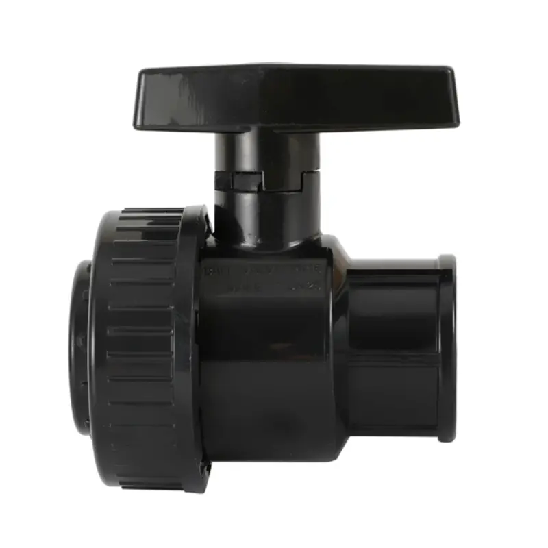 uPVC Solid Black Single Union Ball Valve for Easy Recognication and Visual Identification